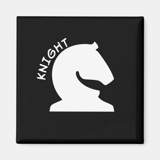 Knight Schess Piece Magnet (Vorne)