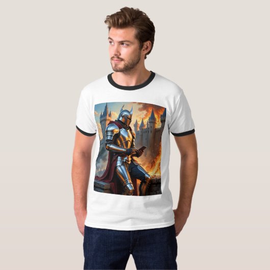 Knight Simste während Castle Burns Meme Shirt (Vorne ganz)