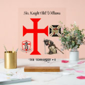 Knight Templar Acrylschild (Hochzeit)