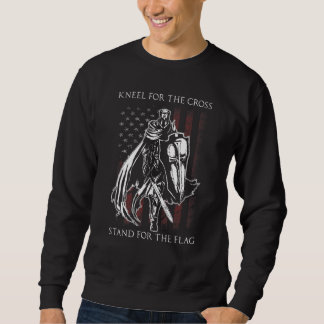 Knight Templar American Flag Crusader Warrior Ren Sweatshirt