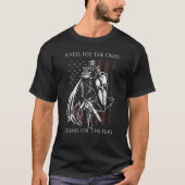 Knight Templar American Flag Kreuzfahrer Krieger R T-Shirt (Vorderseite)
