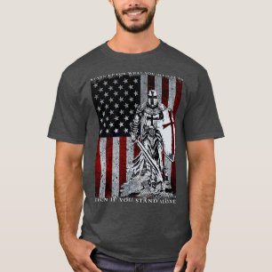 Knight Templar American Flag Kreuzfahrer T-Shirt
