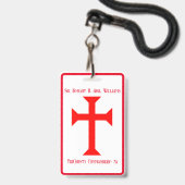 Knight Templar Ausweis (Vorderseite mit Lanyard)