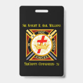 Knight Templar Ausweis (Rückseite)