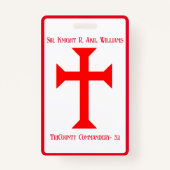Knight Templar Ausweis (Vorderseite)