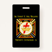 Knight Templar Ausweis (Rückseite)