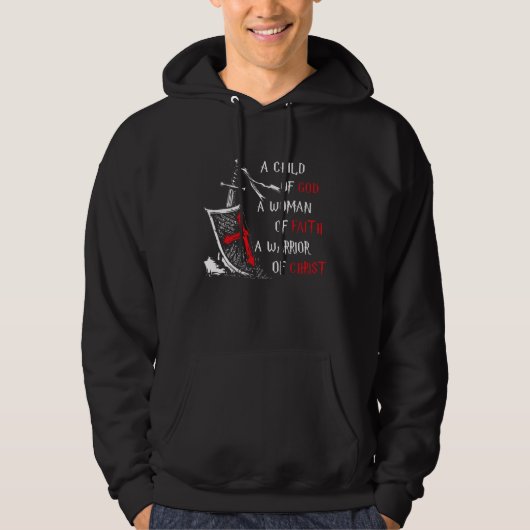 Knight Templar Christian Cross Child Of God Man Of Hoodie (Vorderseite)