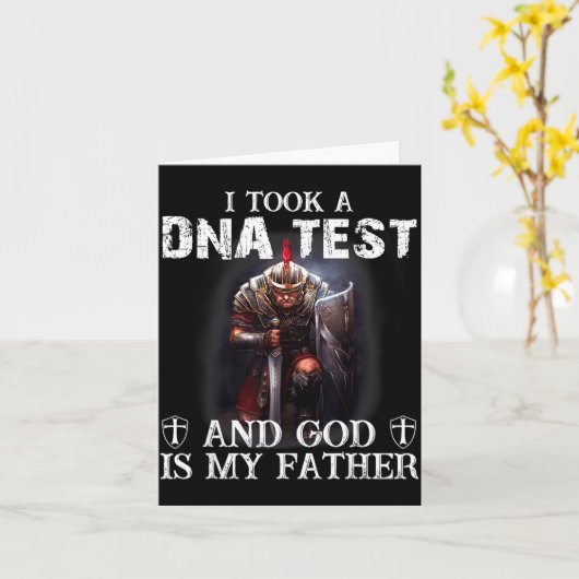 Knight Templar Christian Warrior Dna God Is My Fat Karte (Gelbe Blume)