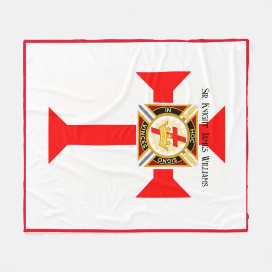 Knight Templar Fleecedecke (Vorderseite (Horizontal))