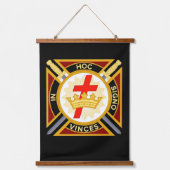 Knight Templar Hanging Tapestry Wandteppich Mit Holzrahmen (Vorderseite)