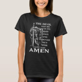 Knight Templar Kneeling Devil sah mich mit meinem T-Shirt (Vorderseite)