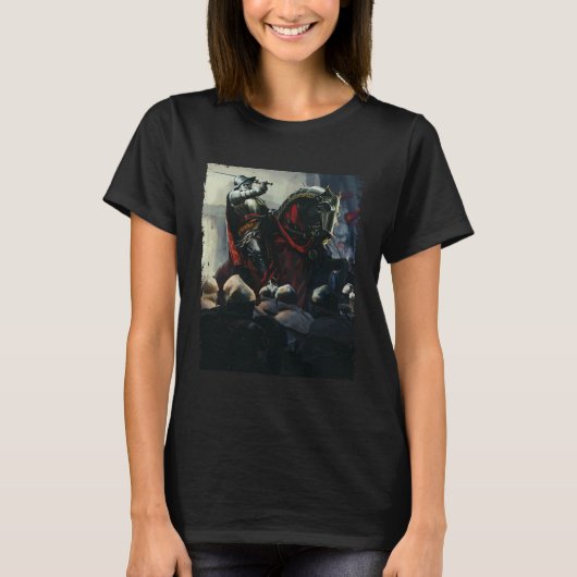 Knight Templar Medieval Horseman Knights T-Shirt (Vorderseite)