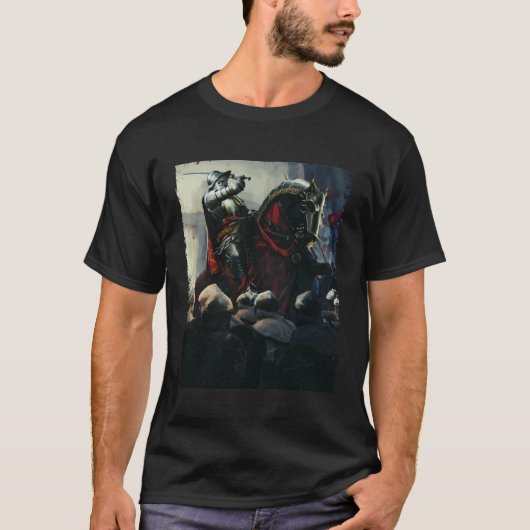 Knight Templar Medieval Horseman Knights T-Shirt (Vorderseite)