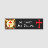 Knight Templar Namensschild (Vorderseite)