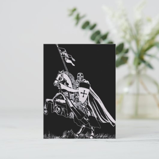 Knight Templar Postkarte (Stehend Vorderseite)
