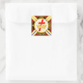 Knight Templar Quadratischer Aufkleber (Tasche)