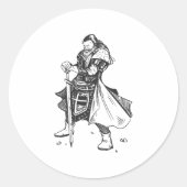 Knight templar runder aufkleber (Vorderseite)