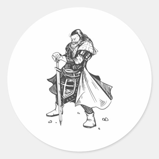 Knight templar runder aufkleber (Vorderseite)