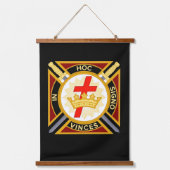 Knight Templar Wandteppich Mit Holzrahmen (Vorderseite)