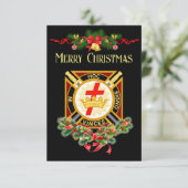 Knight Templar Weihnachtskarte Ankündigung (Stehend Vorderseite)