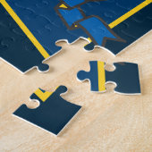 Knight Wappen personalisierter Löwe rot-gelb Puzzle (Seite)