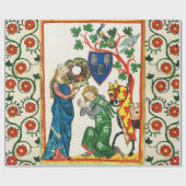 KNIGHT WIRD VON SEINER LADY BEWAHRT, MITTELALTERLI GESCHENKPAPIER (Flach)