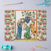 KNIGHT WIRD VON SEINER LADY BEWAHRT, MITTELALTERLI SEIDENPAPIER (Basteln)