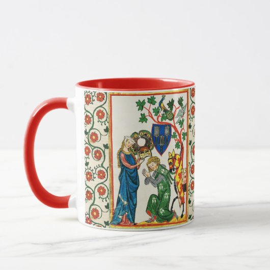 KNIGHT WIRD VON SEINER LADY BEWAHRT, MITTELALTERLI TASSE (Links)
