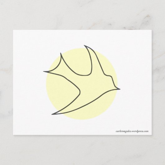 Knightingales Postcard (Gelb) Postkarte (Vorderseite)