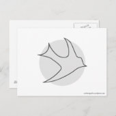 Knightingales Postcard (Grau) Postkarte (Vorne/Hinten)