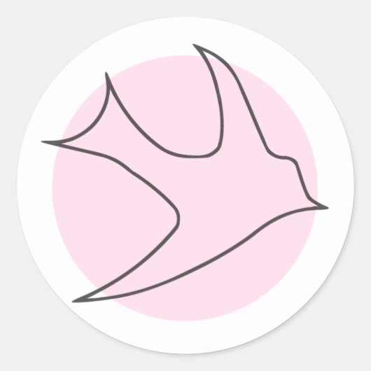 Knightingales Round Sticker (Rosa) (Vorderseite)