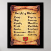 Knightly Virtutly Scroll Poster (Vorne)