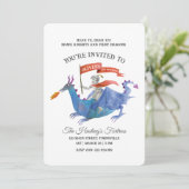 Knights and Dragons Invitation Einladung (Stehend Vorderseite)