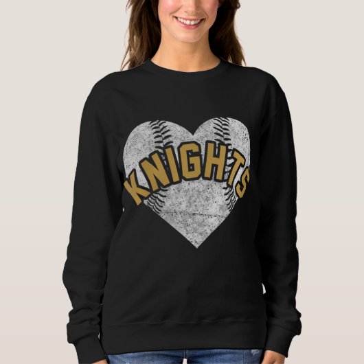 Knights Baseball Softball High School Team Mascot Sweatshirt (Vorderseite)