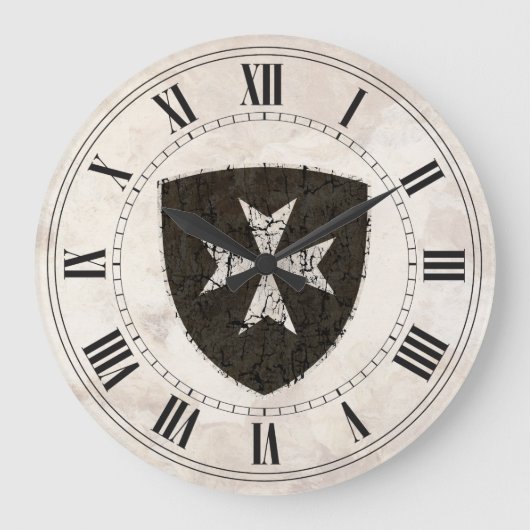 Knights Hospitaller Cross, Not Große Wanduhr (Vorderseite)