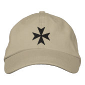 Knights Hospitaller Malteser Cross Bestickte Baseballkappe (Vorderseite)