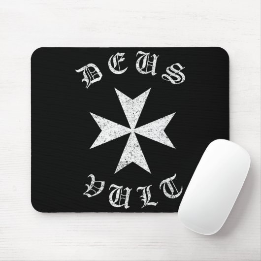 Knights Hostaller Maltese Catholic Christian Deus Mousepad (Mit Mouse)