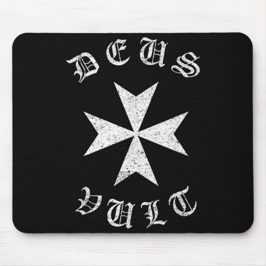 Knights Hostaller Maltese Catholic Christian Deus  Mousepad (Vorne)