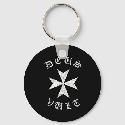 Knights Hostaller Maltese Catholic Christian Deus Schlüsselanhänger (Vorderseite)