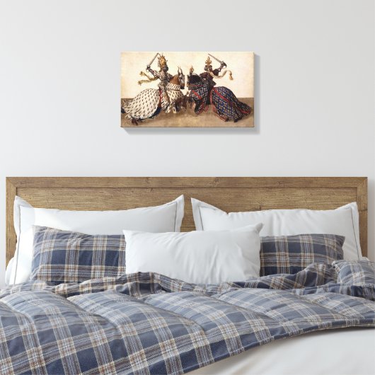 Knights jouting leinwanddruck (Insitu (Schlafzimmer))