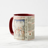 Knights Play Chess in War Tent, Medieval Miniature Tasse (Vorderseite Links)