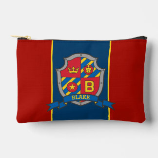 Knights shield Blake name meaning red blue  Zubehörtasche