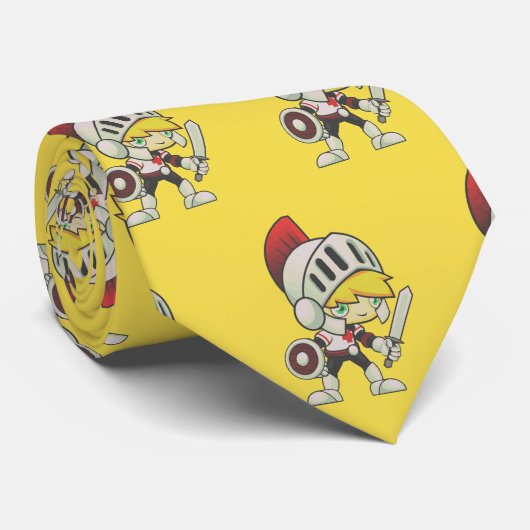 Knights Team Mascot Football Necktie Krawatte (Gerollt)