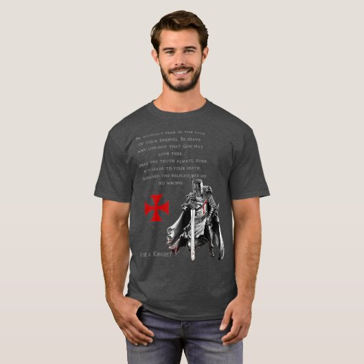 Knights Templar Christlich Religious Oath Tshirt (Vorne ganz)