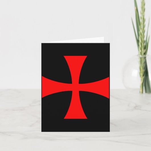 Knights Templar Cross Catholic Christian Order The Karte (Vorderseite)