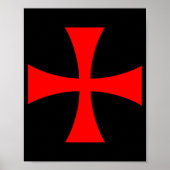 Knights Templar Cross Catholic Christian Order The Poster (Vorne)