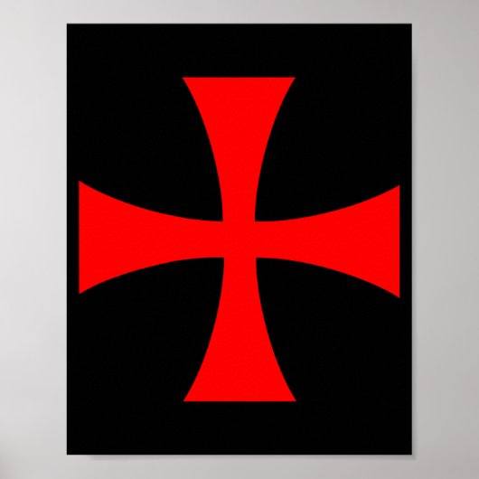 Knights Templar Cross Catholic Christian Order The Poster (Vorne)