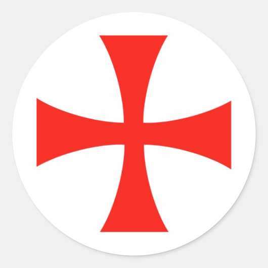 Knights_Templar_Cross Runder Aufkleber (Vorderseite)