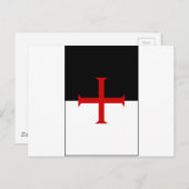 Knights Templar Flag Postkarte (Vorne/Hinten)