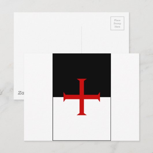Knights Templar Flag Postkarte (Vorne/Hinten)